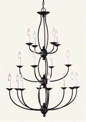 HomeRoots Bronze Multi-Light Dimmable Chandelier with Tapered Shades for Modern Elegance in Any Room 687325