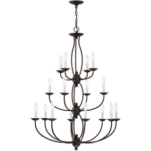 HomeRoots Bronze Multi-Light Dimmable Chandelier with Tapered Shades for Modern Elegance in Any Room 687325