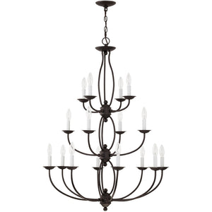 HomeRoots Bronze Multi-Light Dimmable Chandelier with Tapered Shades for Modern Elegance in Any Room 687325