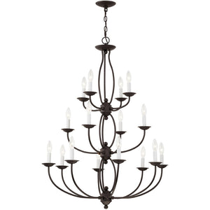 HomeRoots Bronze Multi-Light Dimmable Chandelier with Tapered Shades for Modern Elegance in Any Room 687325