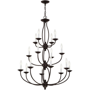 HomeRoots Bronze Multi-Light Dimmable Chandelier with Tapered Shades for Modern Elegance in Any Room 687325