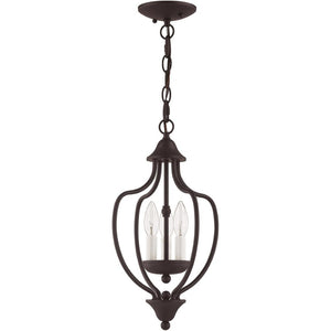 HomeRoots Bronze Three-Light Dimmable Chandelier with Cylinder Shades - Elegant Lighting for Any Room 687326