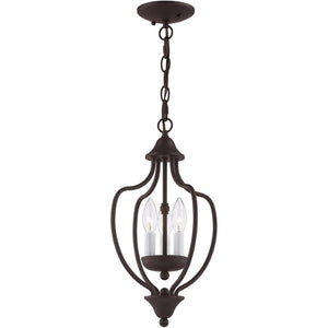 HomeRoots Bronze Three-Light Dimmable Chandelier with Cylinder Shades - Elegant Lighting for Any Room 687326