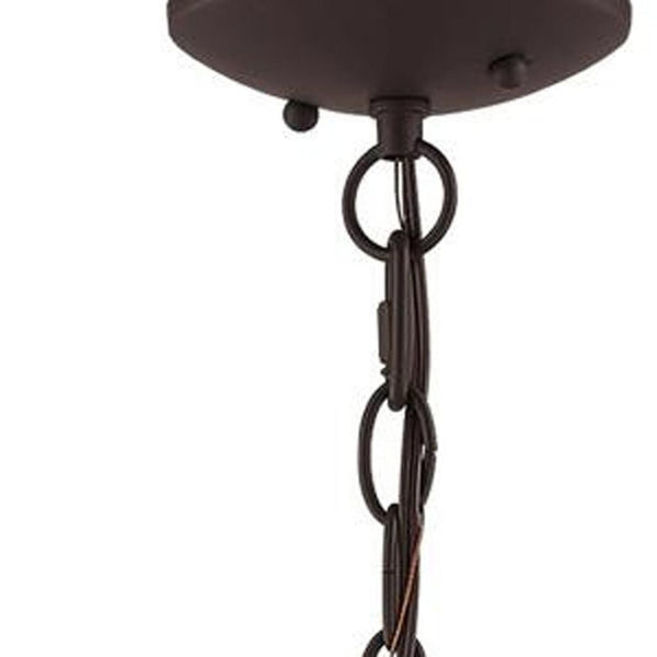 HomeRoots Bronze Three-Light Dimmable Chandelier with Cylinder Shades - Elegant Lighting for Any Room 687326