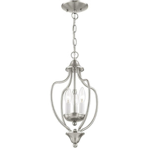 HomeRoots Three Light Dimmable Chandelier - Modern Steel Design with Adjustable Brightness for Any Room 687327