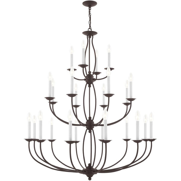 HomeRoots Bronze Multi-Light Dimmable Chandelier with Elegant Shades for Stylish Ambient Lighting in Any Space 687328