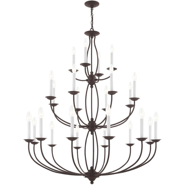 HomeRoots Bronze Multi-Light Dimmable Chandelier with Elegant Shades for Stylish Ambient Lighting in Any Space 687328