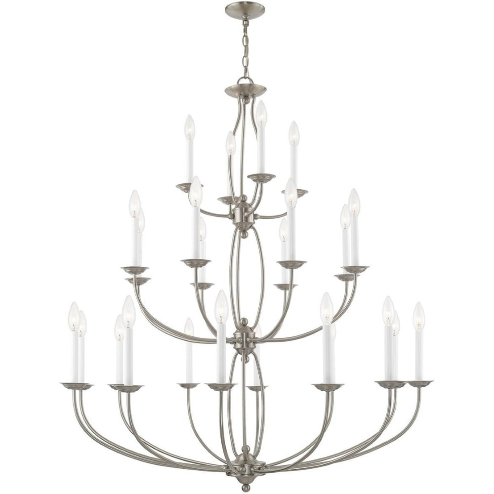 HomeRoots Multi Light Dimmable Chandelier - Modern Cylindrical Design with Steel Shades for Versatile Spaces 687329