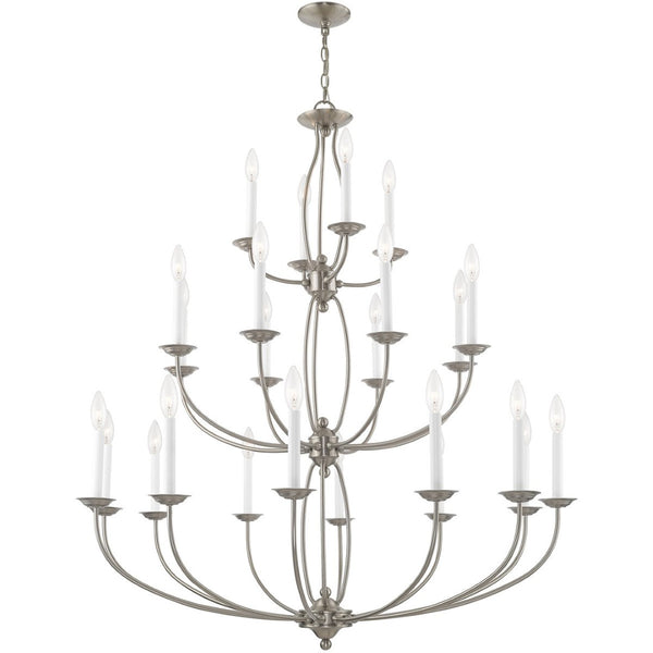 HomeRoots Multi Light Dimmable Chandelier - Modern Cylindrical Design with Steel Shades for Versatile Spaces 687329