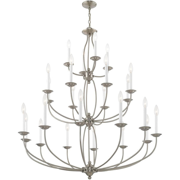 HomeRoots Multi Light Dimmable Chandelier - Modern Cylindrical Design with Steel Shades for Versatile Spaces 687329