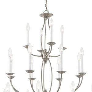 HomeRoots Multi Light Dimmable Chandelier - Modern Cylindrical Design with Steel Shades for Versatile Spaces 687329