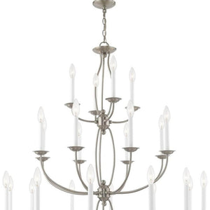 HomeRoots Multi Light Dimmable Chandelier - Modern Cylindrical Design with Steel Shades for Versatile Spaces 687329