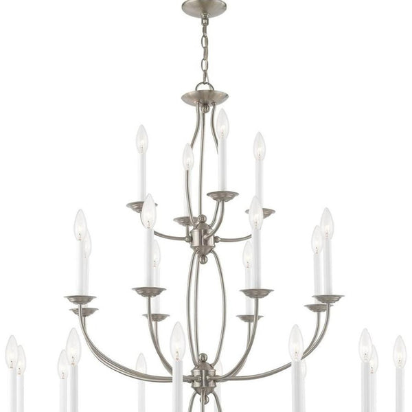 HomeRoots Multi Light Dimmable Chandelier - Modern Cylindrical Design with Steel Shades for Versatile Spaces 687329