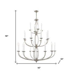HomeRoots Multi Light Dimmable Chandelier - Modern Cylindrical Design with Steel Shades for Versatile Spaces 687329