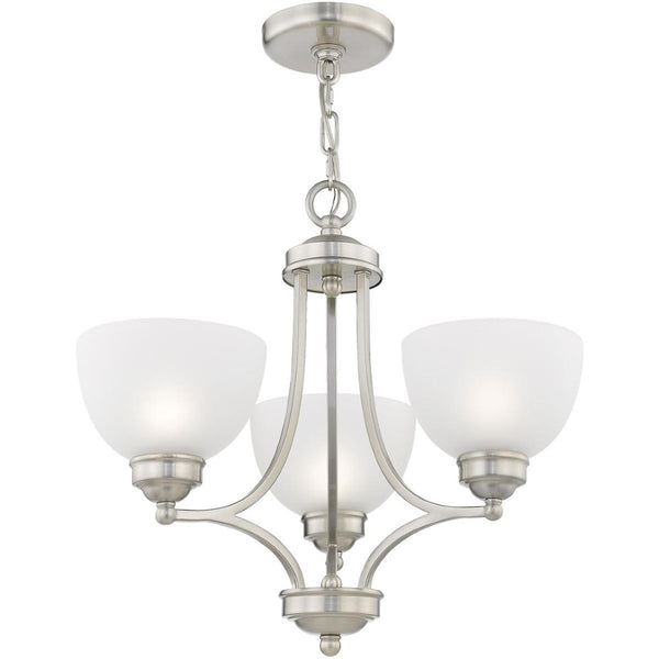 HomeRoots Three Light Dimmable Chandelier – Modern Steel Design with Cylinder Shades for Stylish Spaces 687330