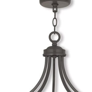 HomeRoots Five Light Dimmable Chandelier - Modern Cylinder Shades for Elegant Ambient Lighting in Any Room 687334
