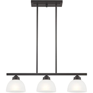 HomeRoots Three Light Dimmable Chandelier – Modern Cylinder Shades for Stylish Illumination in Any Room 687335