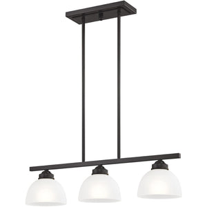HomeRoots Three Light Dimmable Chandelier – Modern Cylinder Shades for Stylish Illumination in Any Room 687335