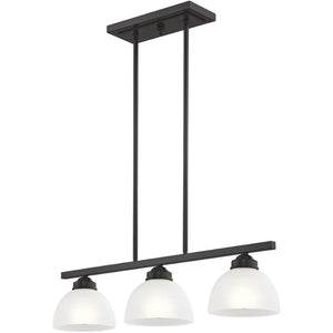 HomeRoots Three Light Dimmable Chandelier – Modern Cylinder Shades for Stylish Illumination in Any Room 687335