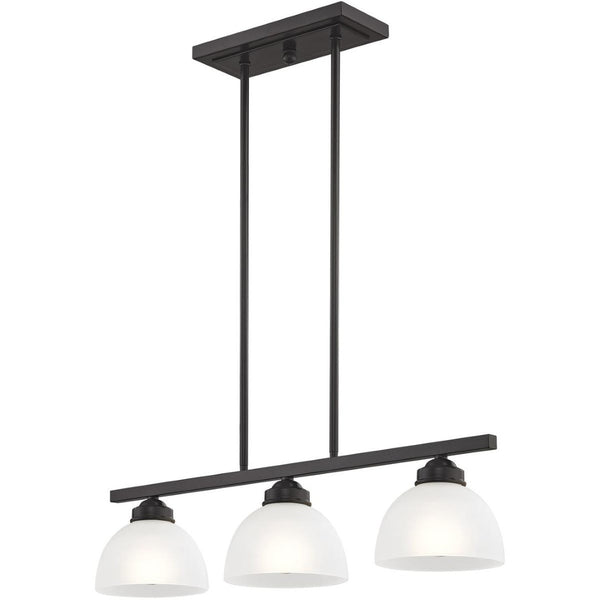 HomeRoots Three Light Dimmable Chandelier – Modern Cylinder Shades for Stylish Illumination in Any Room 687335