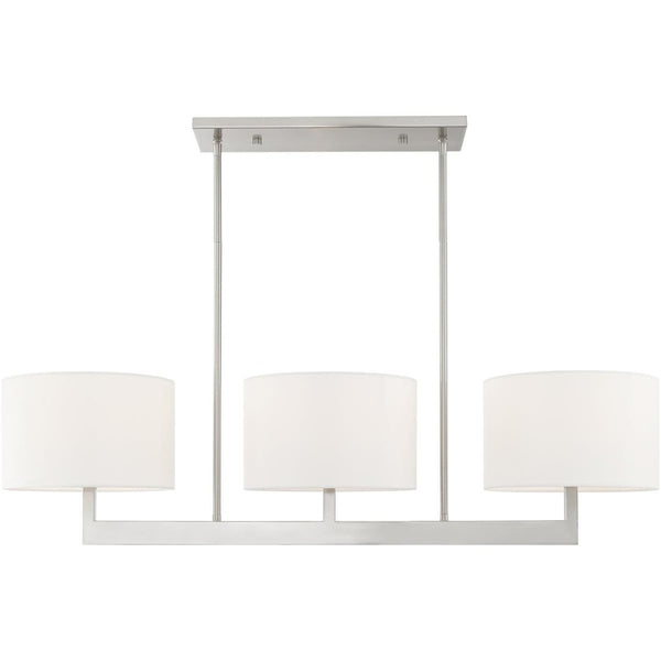 HomeRoots Three Light Dimmable Chandelier - Modern Steel Shades for Versatile Home Decor & Adjustable Ambiance 687338