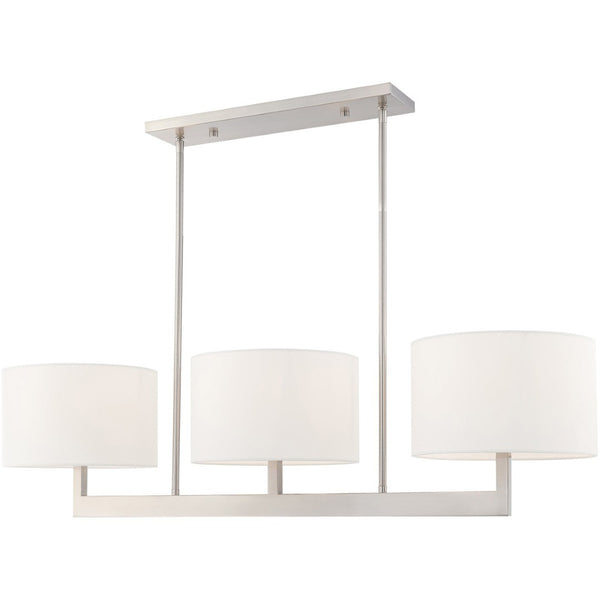 HomeRoots Three Light Dimmable Chandelier - Modern Steel Shades for Versatile Home Decor & Adjustable Ambiance 687338
