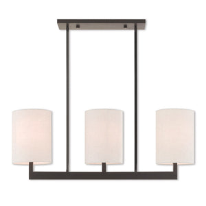HomeRoots Bronze Three-Light Dimmable Chandelier with Adjustable Shades for Modern Elegance and Style 687342