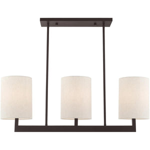 HomeRoots Bronze Three-Light Dimmable Chandelier with Adjustable Shades for Modern Elegance and Style 687342