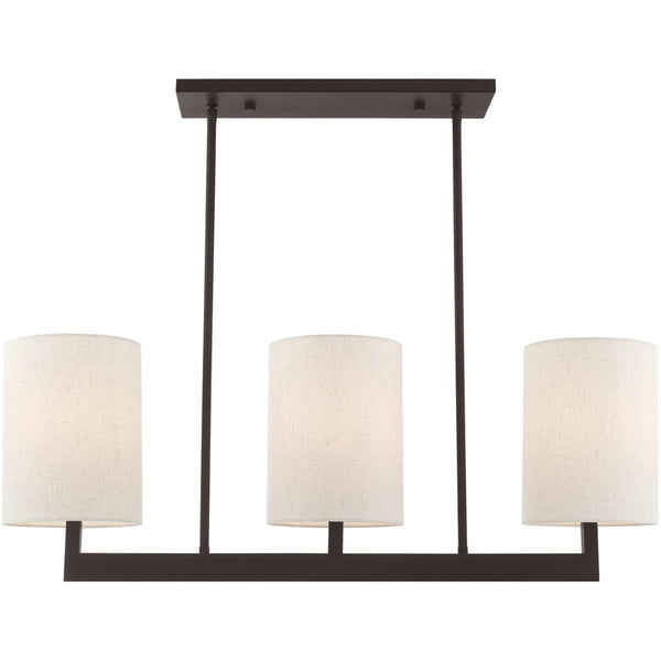 HomeRoots Bronze Three-Light Dimmable Chandelier with Adjustable Shades for Modern Elegance and Style 687342