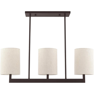 HomeRoots Bronze Three-Light Dimmable Chandelier with Adjustable Shades for Modern Elegance and Style 687342