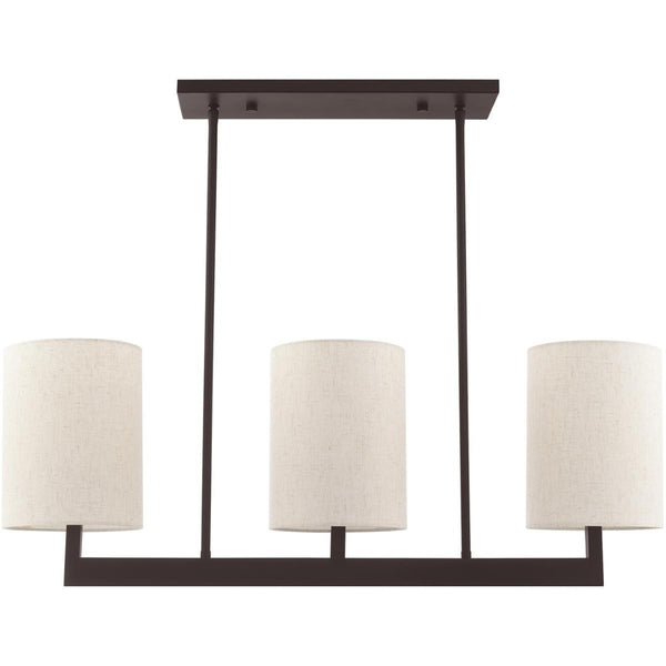 HomeRoots Bronze Three-Light Dimmable Chandelier with Adjustable Shades for Modern Elegance and Style 687342