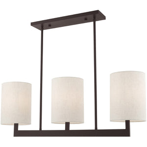 HomeRoots Bronze Three-Light Dimmable Chandelier with Adjustable Shades for Modern Elegance and Style 687342