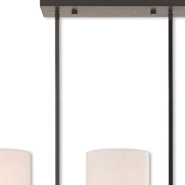 HomeRoots Bronze Three-Light Dimmable Chandelier with Adjustable Shades for Modern Elegance and Style 687342