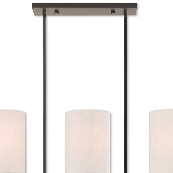 HomeRoots Bronze Three-Light Dimmable Chandelier with Adjustable Shades for Modern Elegance and Style 687342