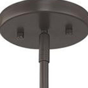 HomeRoots Four Light Dimmable Chandelier - Modern Steel Fixture with Cylindrical Shades for Stylish Illumination 687350