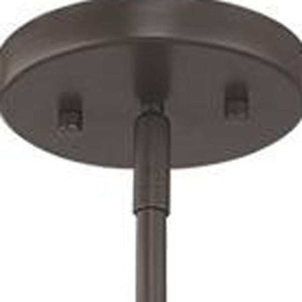 HomeRoots Four Light Dimmable Chandelier - Modern Steel Fixture with Cylindrical Shades for Stylish Illumination 687350