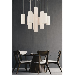 HomeRoots Multi Light Dimmable Chandelier – Modern Cylindrical Design for Stylish Illumination in Any Room 687352