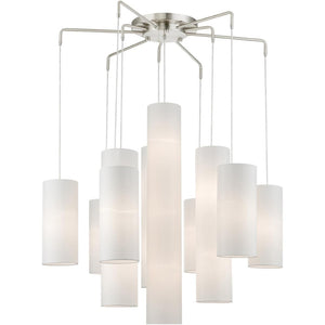 HomeRoots Multi Light Dimmable Chandelier – Modern Cylindrical Design for Stylish Illumination in Any Room 687352
