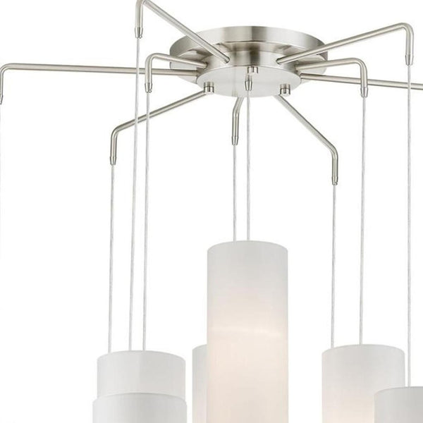 HomeRoots Multi Light Dimmable Chandelier – Modern Cylindrical Design for Stylish Illumination in Any Room 687352