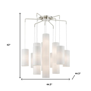 HomeRoots Multi Light Dimmable Chandelier – Modern Cylindrical Design for Stylish Illumination in Any Room 687352