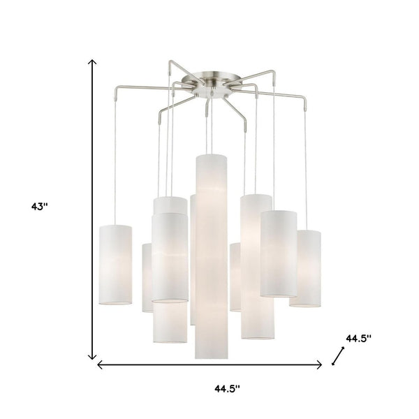 HomeRoots Multi Light Dimmable Chandelier – Modern Cylindrical Design for Stylish Illumination in Any Room 687352