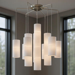 HomeRoots Multi Light Dimmable Chandelier – Modern Cylindrical Design for Stylish Illumination in Any Room 687352