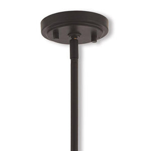 HomeRoots Bronze Five-Light Dimmable Chandelier with Elegant Cylinder Shades for Modern Home Illumination 687353