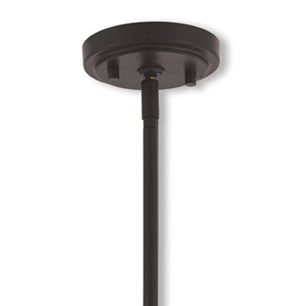 HomeRoots Bronze Five-Light Dimmable Chandelier with Elegant Cylinder Shades for Modern Home Illumination 687353