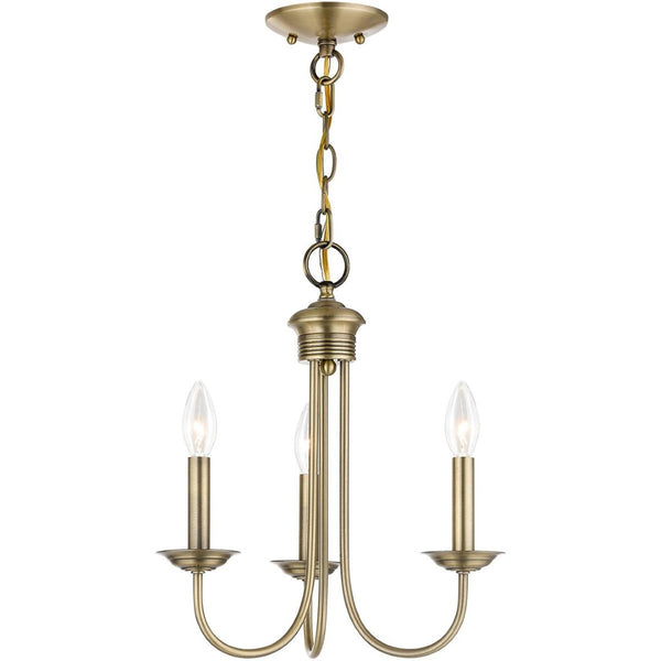 HomeRoots Three Light Dimmable Chandelier with Sleek Cylinder Shades for Modern Home Ambiance & Style 687357
