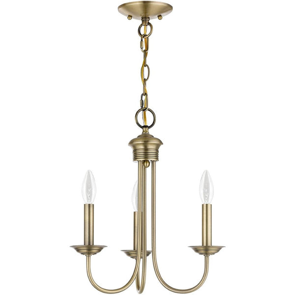 HomeRoots Three Light Dimmable Chandelier with Sleek Cylinder Shades for Modern Home Ambiance & Style 687357