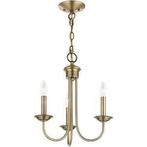 HomeRoots Three Light Dimmable Chandelier with Sleek Cylinder Shades for Modern Home Ambiance & Style 687357