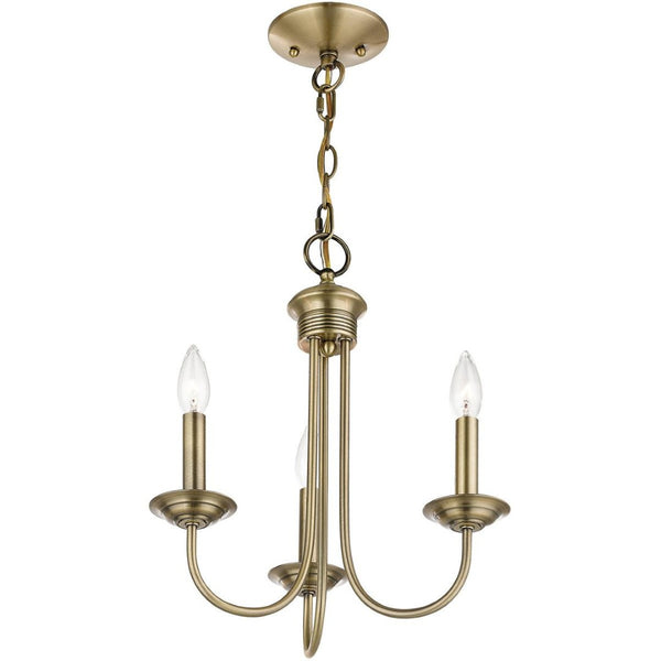 HomeRoots Three Light Dimmable Chandelier with Sleek Cylinder Shades for Modern Home Ambiance & Style 687357