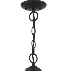 HomeRoots Black Dimmable Three-Light Chandelier with Cylindrical Shades – Modern Elegance for Any Room 687358
