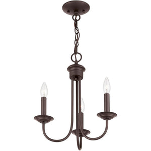 HomeRoots Bronze Three-Light Dimmable Chandelier with Cylinder Shades for Modern Dining & Living Spaces 687359